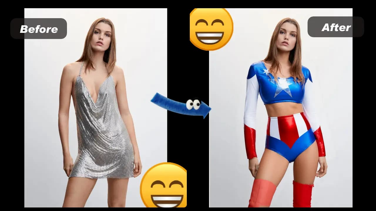 AI Undress SFW outfit-change styling preview