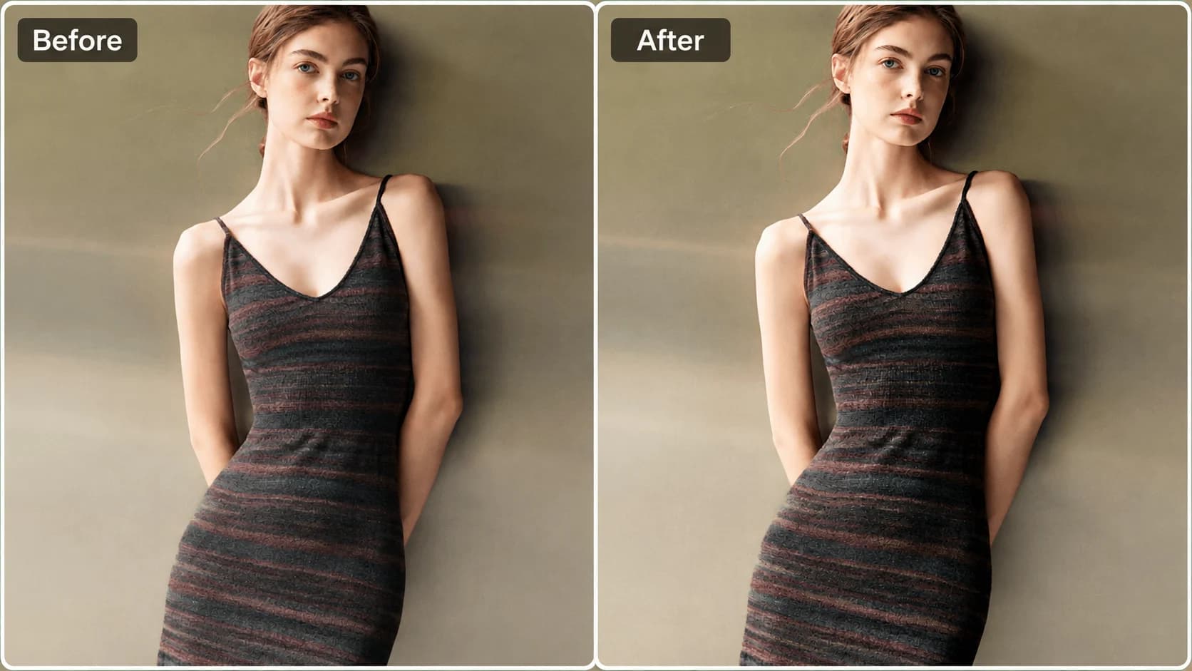 Original and generated clothed upper-body image comparison